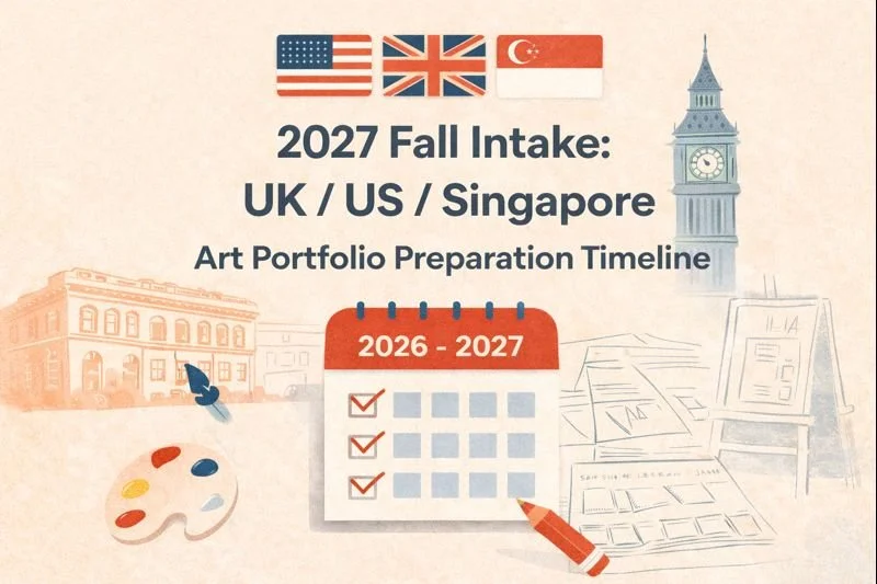 2027 Fall Intake: UK / US / Singapore Art Portfolio Preparation Timeline