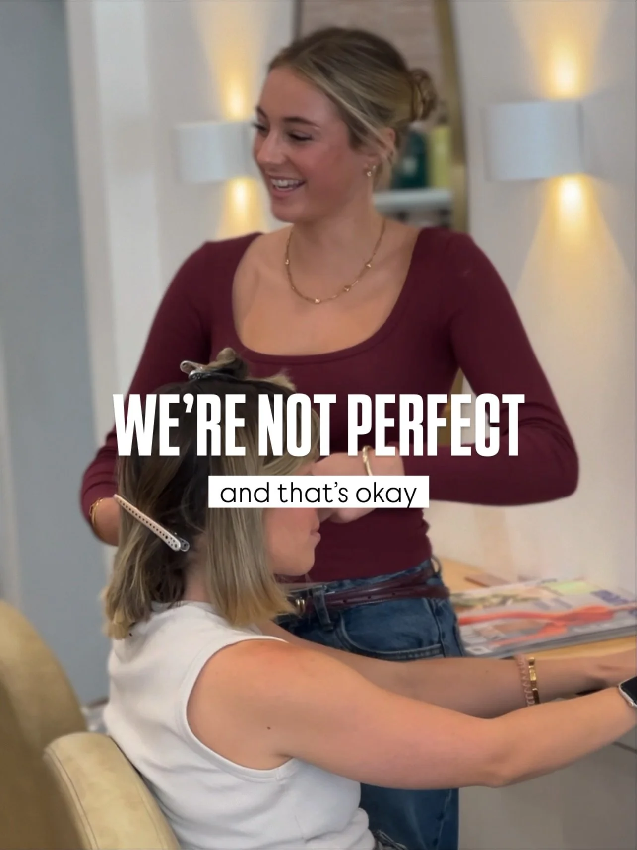 We&rsquo;ll say it louder for the people in the back!
We&rsquo;re not perfect, and we don&rsquo;t need to be.
What we are is intentional, passionate, and deeply proud of the work we do.
There&rsquo;s a salon for everyone, and for the ones who choose 