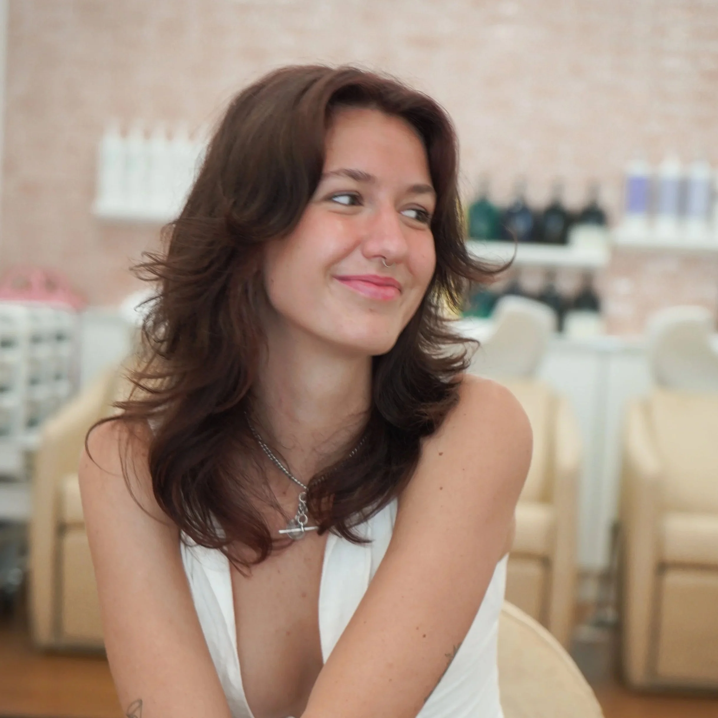 Ev otherwise known as Evelyn is our emerging stylist in Mona Vale, training under Adelaide and specialising in soft blondes, foils, and flawless blowdries.