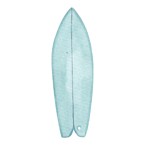 Illustration of a light blue surfboard with a fish tail design on a white background. Accountant Bookkeeper Tax Agent in Condobolin Parkes Forbes Central West Mid North Coast Kempsey South West Rocks Crescent head Port Macquarie Coffs Harbour