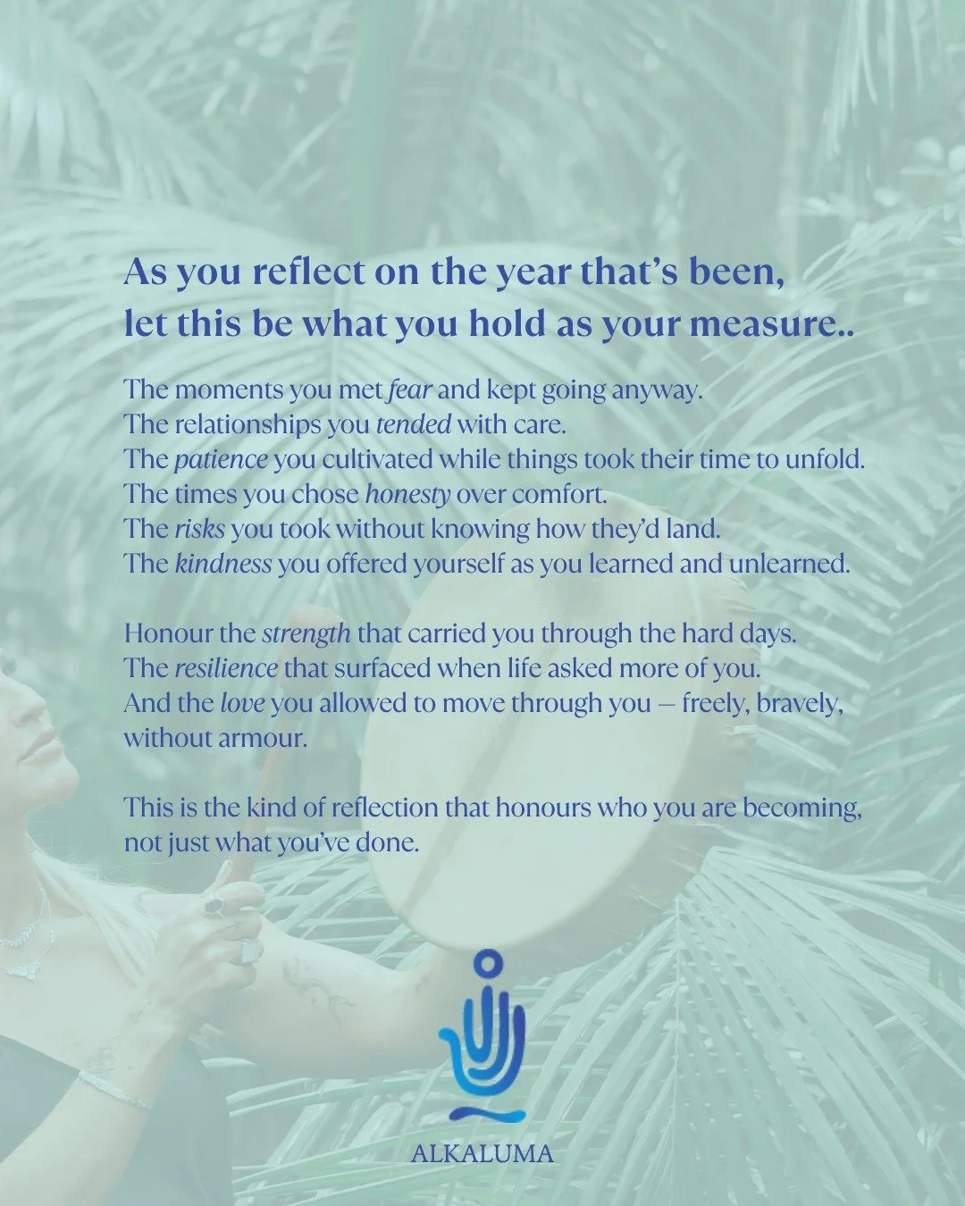 End-of-year reflection doesn&rsquo;t have to be about productivity, milestones, or outcomes.

Some of the most meaningful growth happens quietly &mdash; in the moments no one else sees. In the ways you stayed present when it was uncomfortable, soften