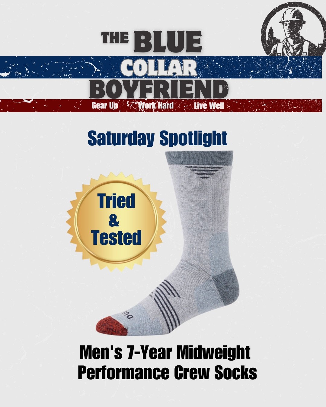 Duluth Trading Co. Men's 7-Year Midweight Performance Crew Socks: Built for the Long Haul