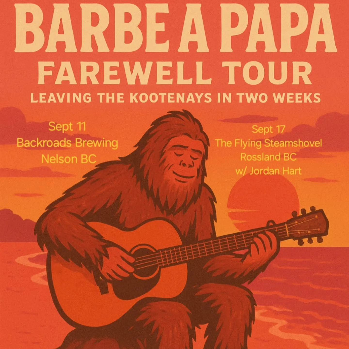 Hello interwebs!!
I am packing my bags and getting ready to leave the koots for the foreseeable future.  I invite you to come out for a couple more night of dad jokes and road rambles while I get myself prepared for a new life on the West Coast.

I w