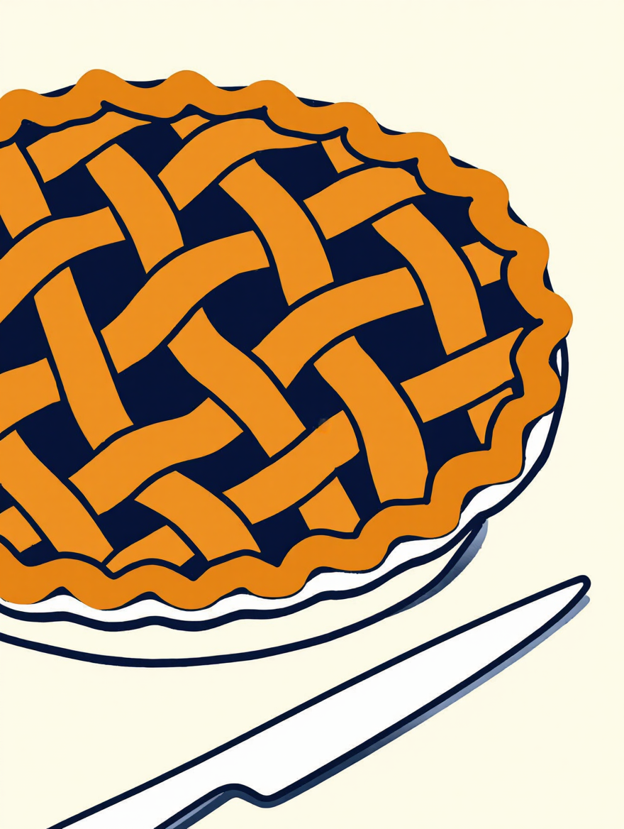 Lattice-top pie with a pie server, illustrating value creation and division in negotiation