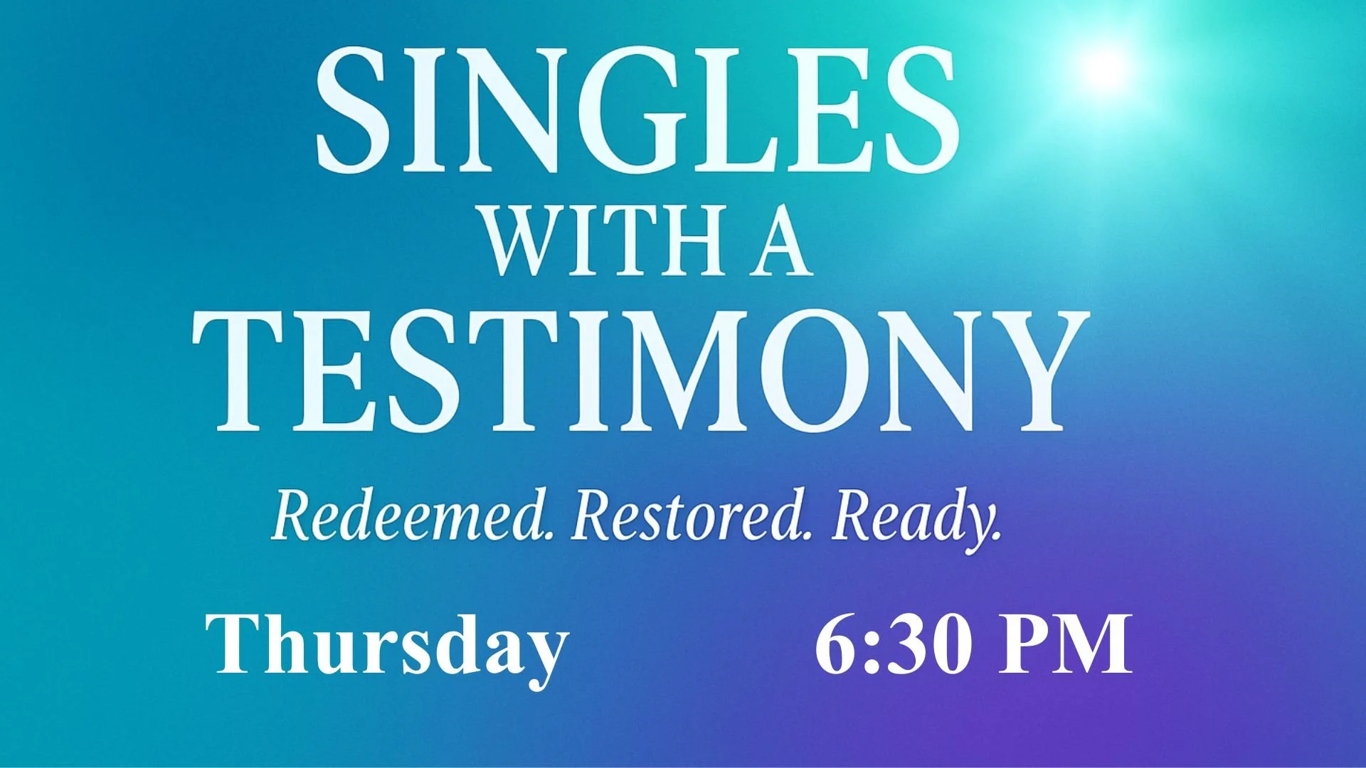 Singles With A Testimony aka SWAT