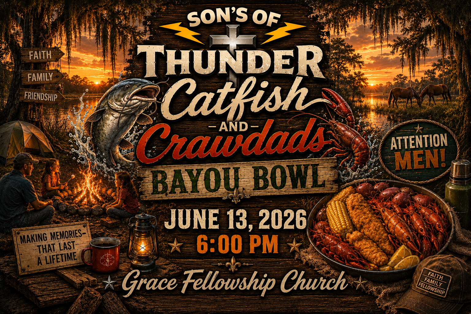 Son's of Thunder Catfish &amp; Crawdads Bayou Bowl