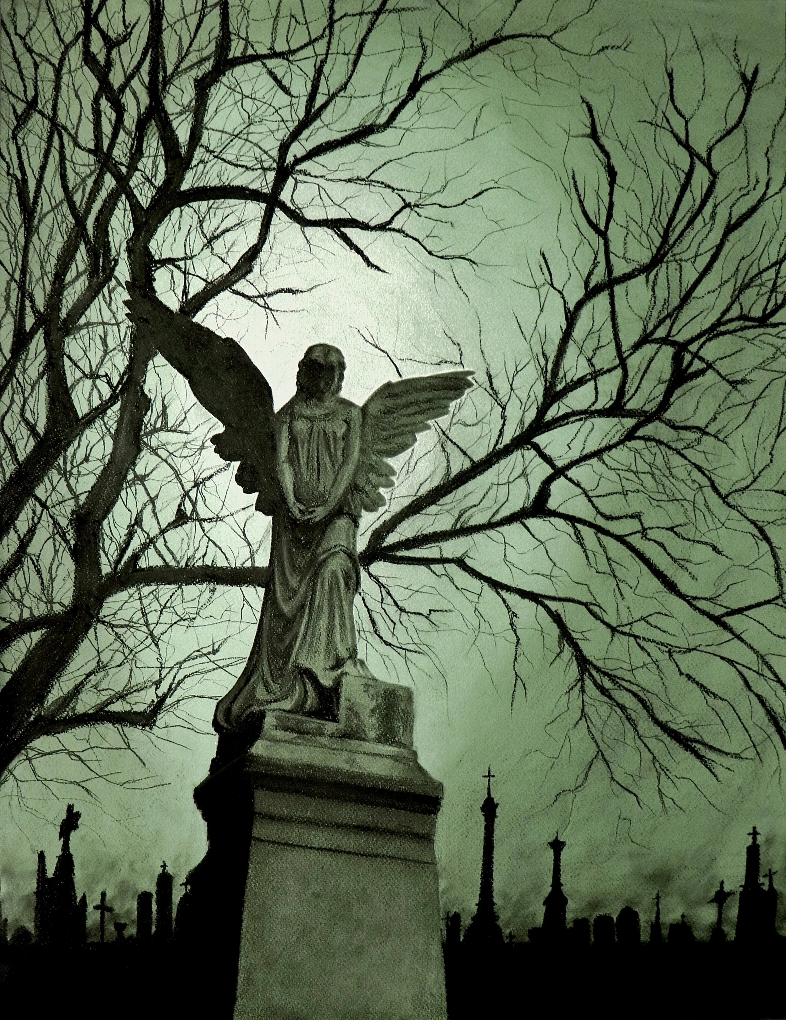 Charcoal on paper  h 25.5 x w 20 in