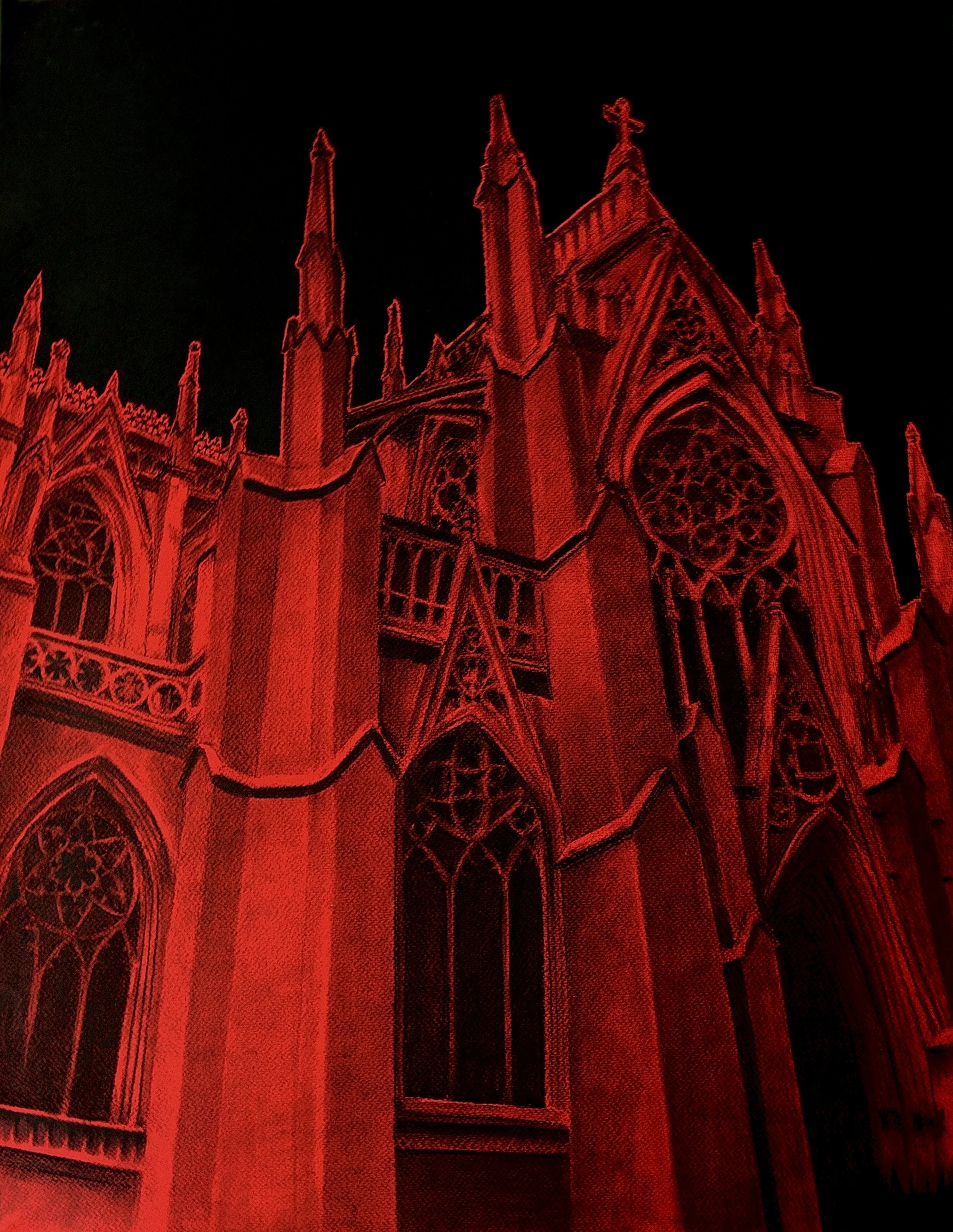 Charcoal on paper  h 25.5 x w 20 in