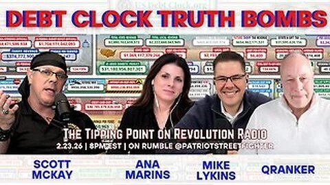 3.27.26 Patriot Streetfighter US Debt Clock Truth Bombs PART 4 w/ Royal House of We The People, Marins, McCrank, Lykins