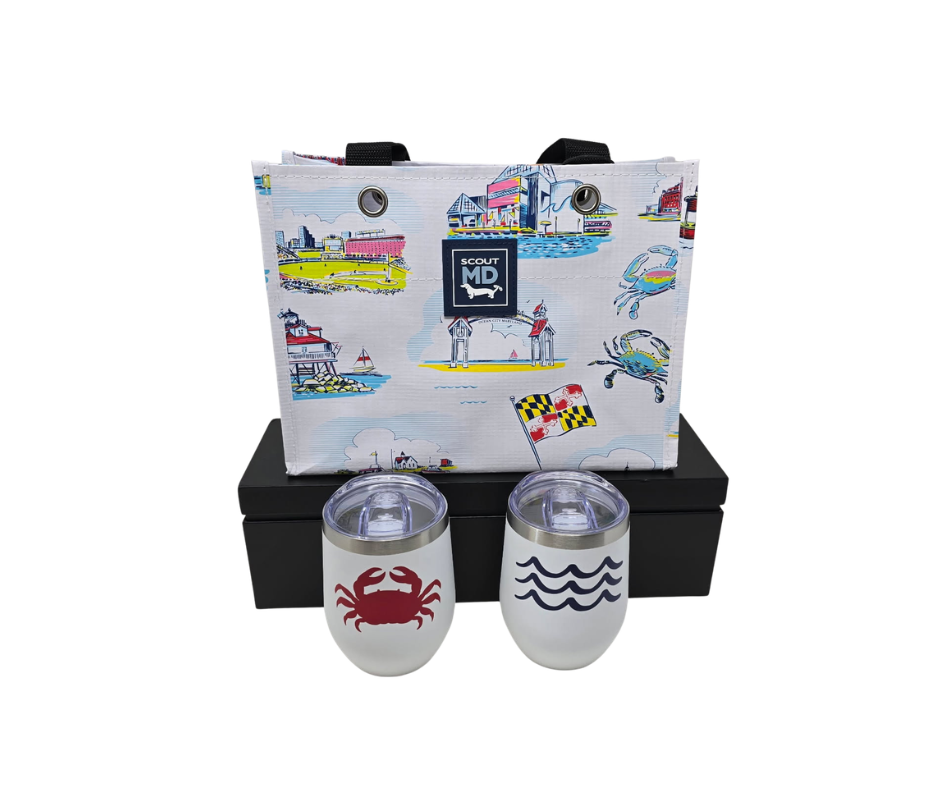 Maryland Tote with 2 Coastal Tumblers