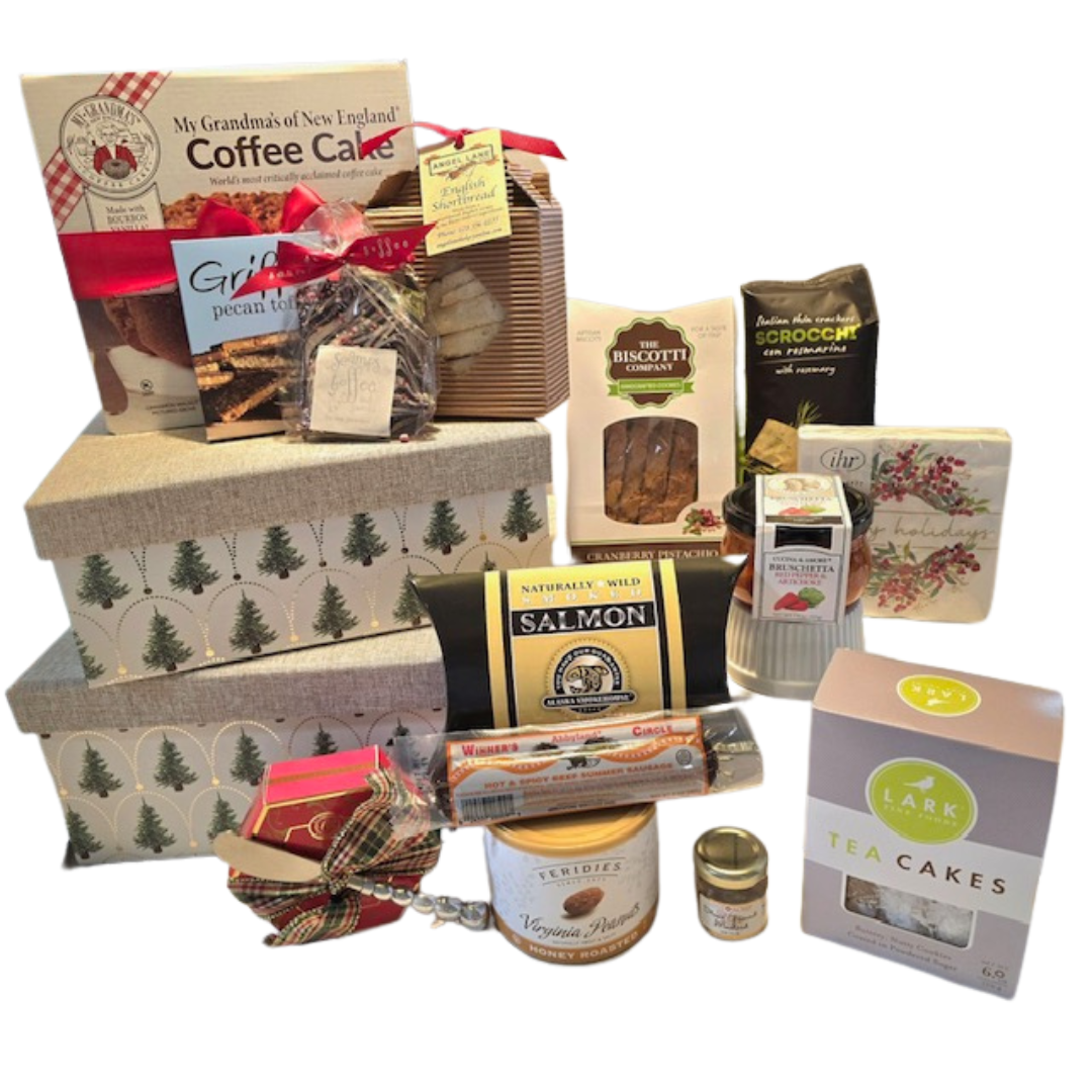 Tower of Treats Gourmet Gift Basket with Premium Snacks, Chocolates & Sweet Treats