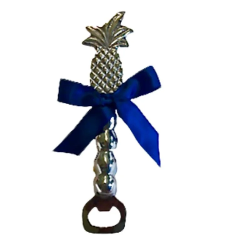 Decorative pineapple-shaped bottle opener for entertaining, bar carts, and tropical home décor