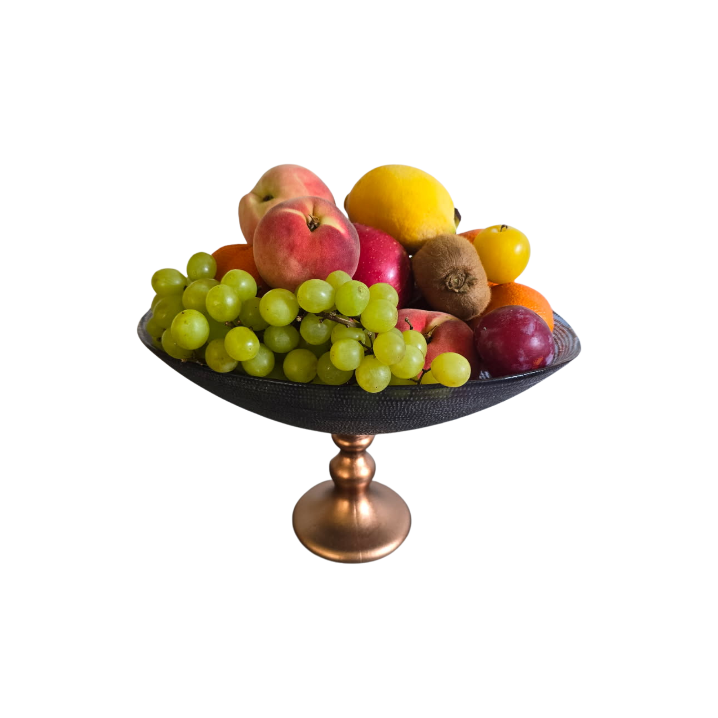 Fresh Gourmet Fruit Bowl Gift on Decorative Pedestal Stand