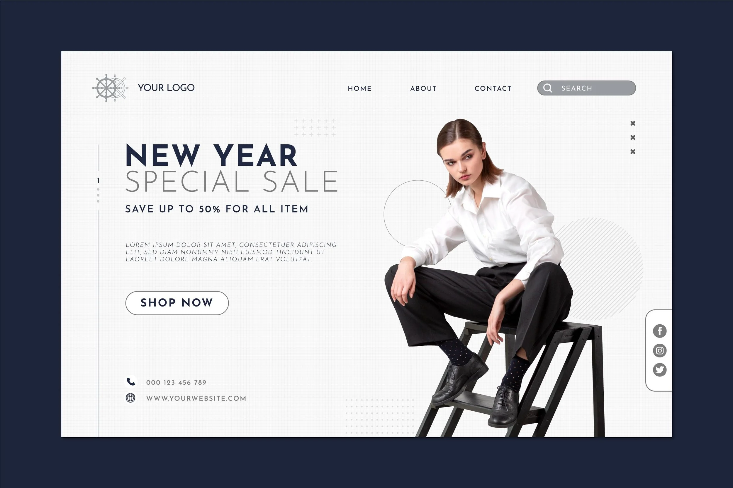 Premium website design mockup with a clean, organised layout.