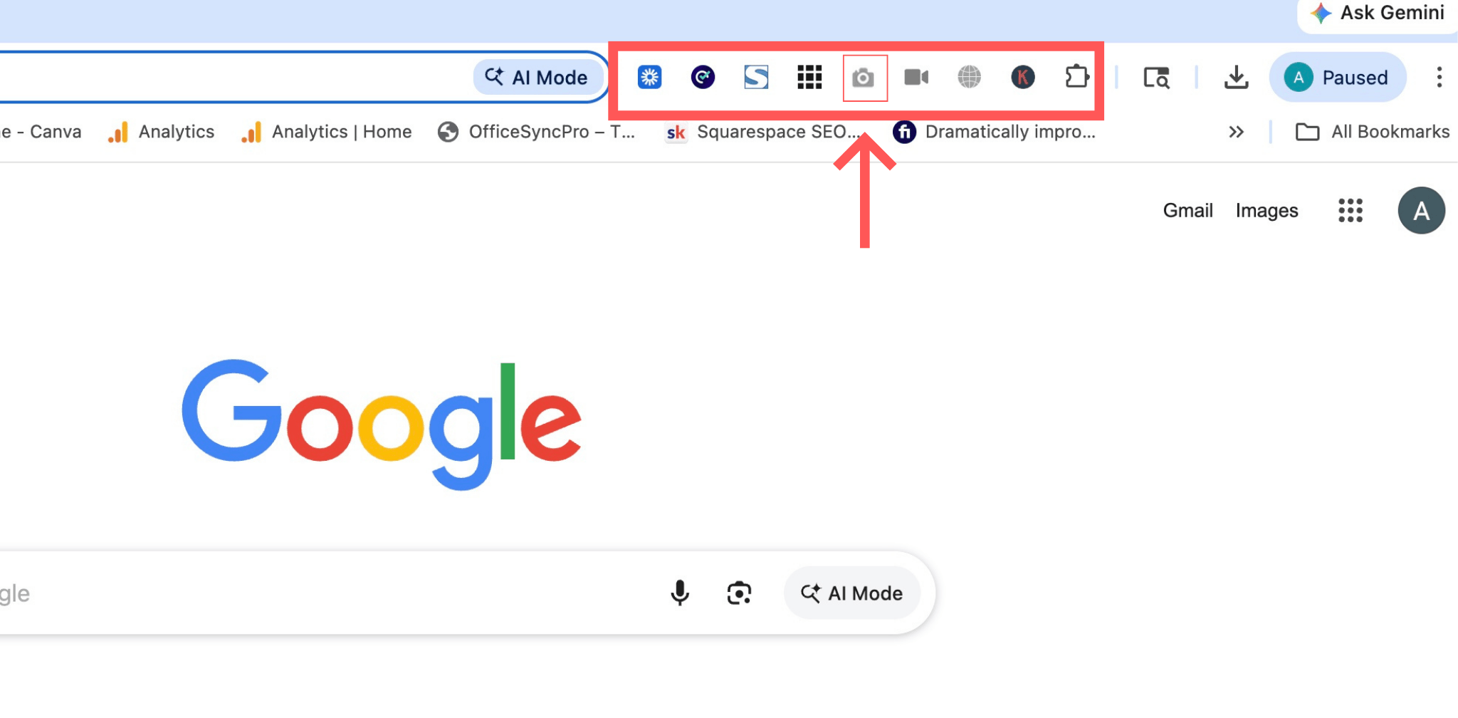 screenshot a whole webpage by clicking GoFullPage extension icon in Chrome