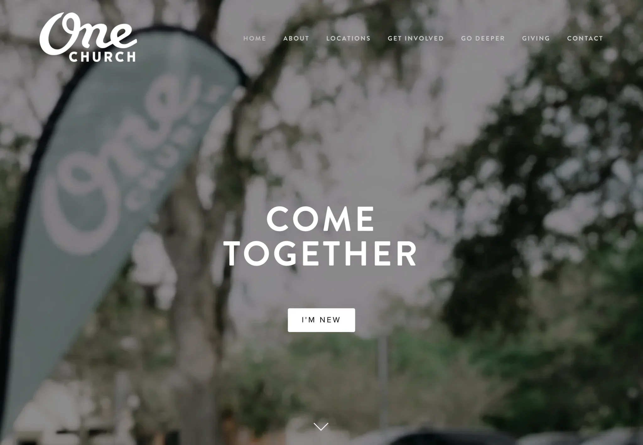 One Church welcoming community-focused church website using authentic photography