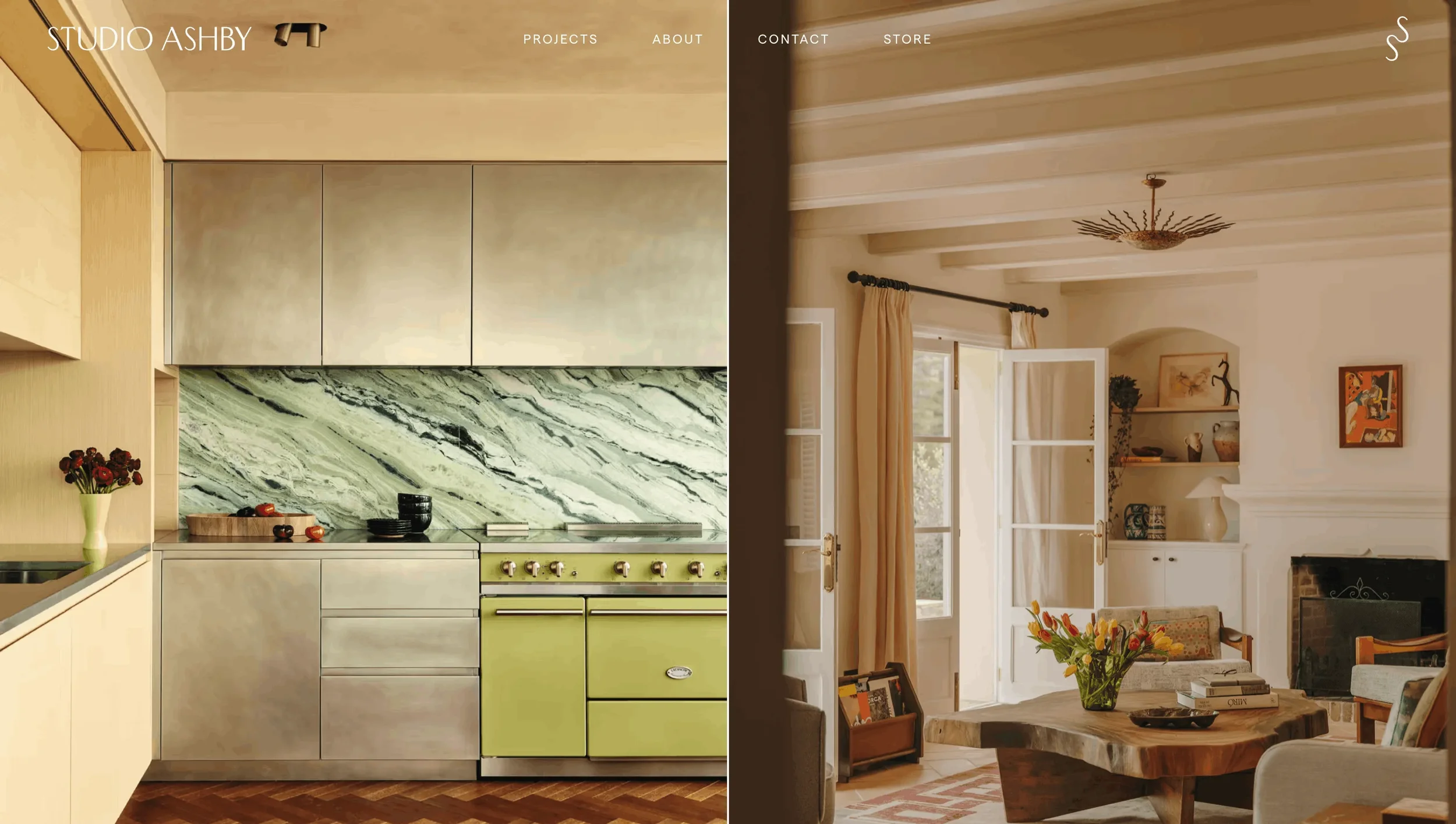 Studio Ashby website showcasing bespoke residential and hospitality interiors.