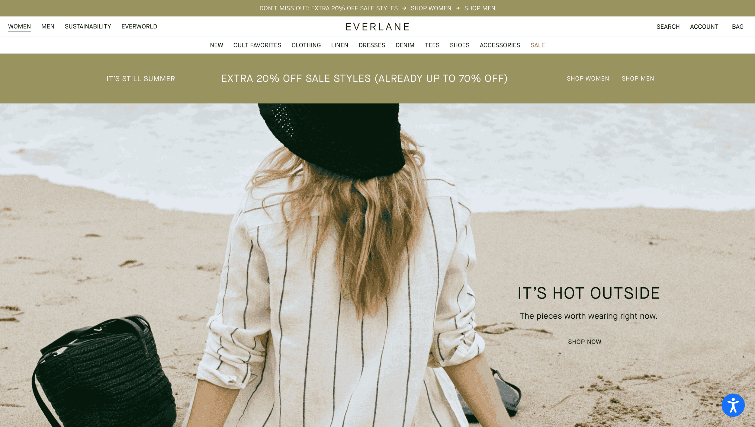 Clear ecommerce navigation with organized category links that help visitors find products faster
