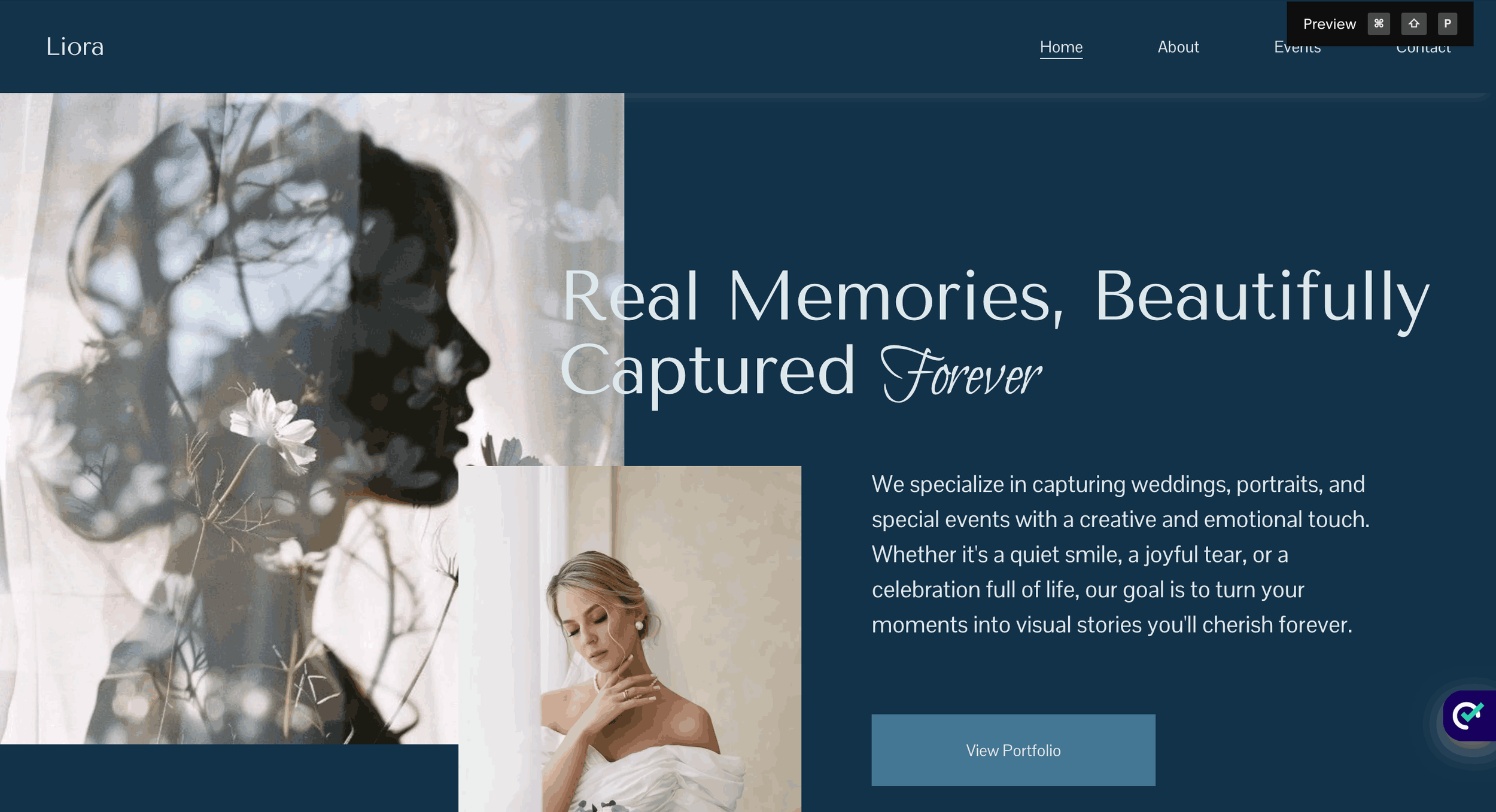 Cool blue luxury branding colors for corporate premium website design
