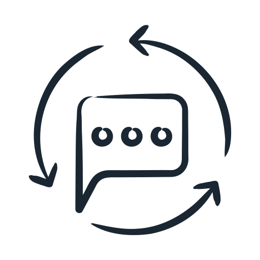 Website development and client feedback collaboration icon