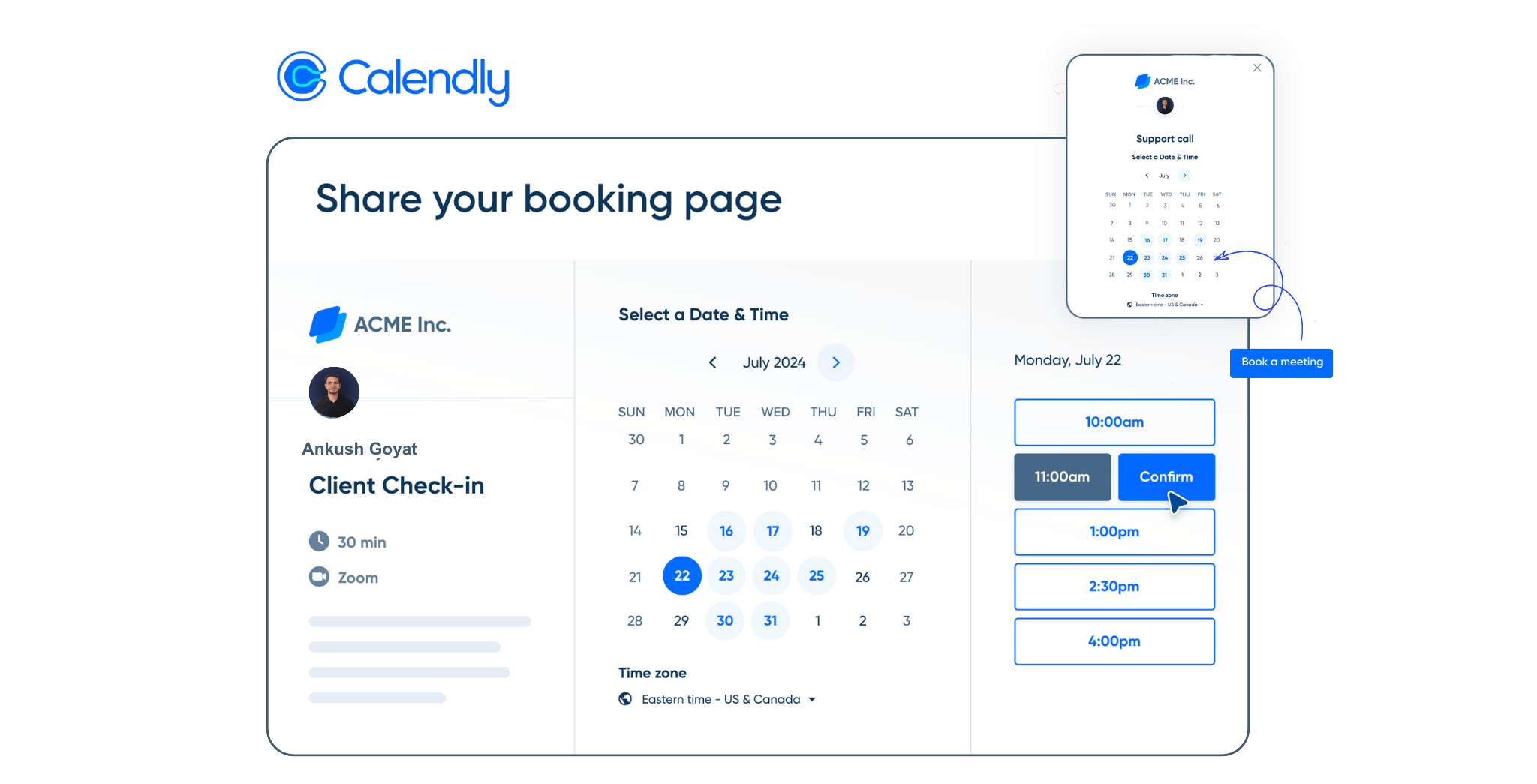 Discovery call through calendly and website strategy planning for a custom Squarespace website project