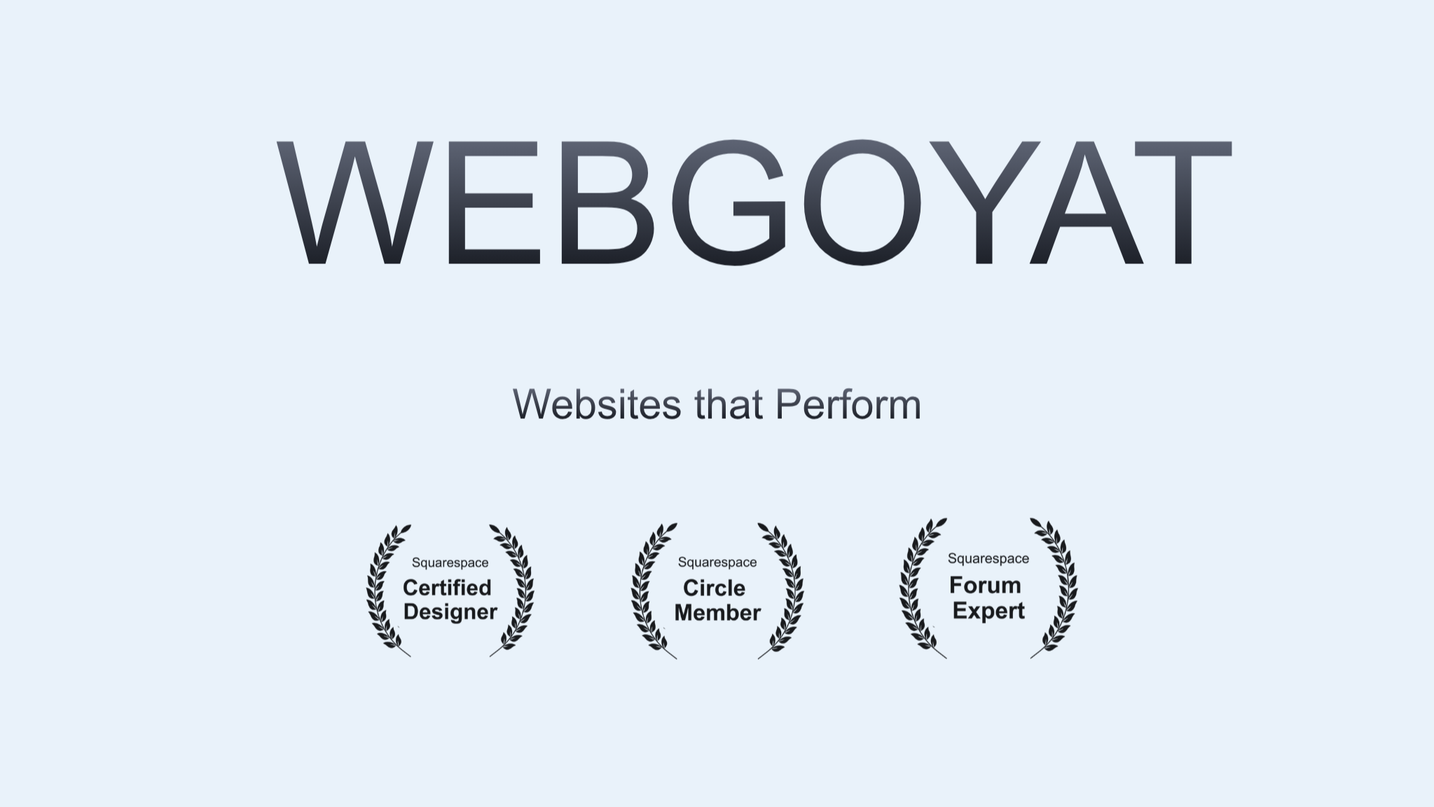 Webgoyat certification showcase highlighting web design expertise
