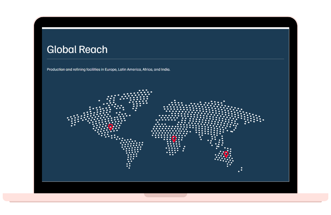 AF Chemicals industrial solutions website displayed on a laptop