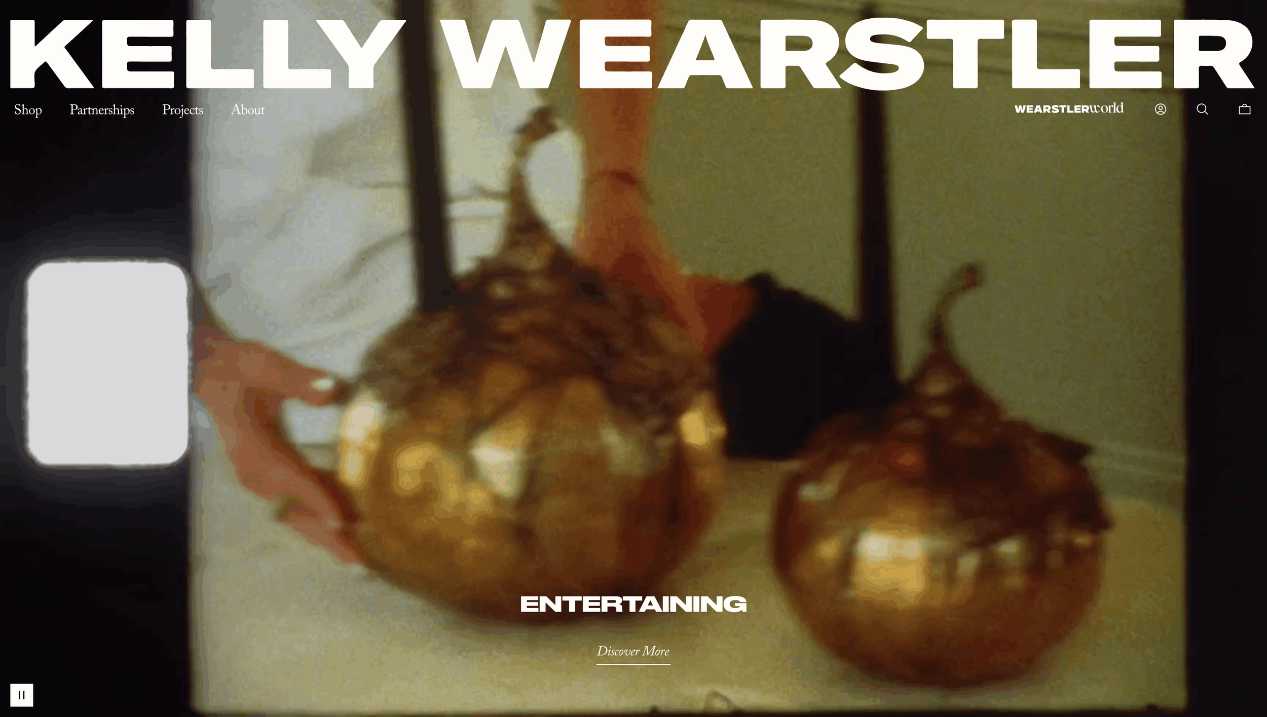 Kelly Wearstler website featuring luxury interior design and furniture collections.