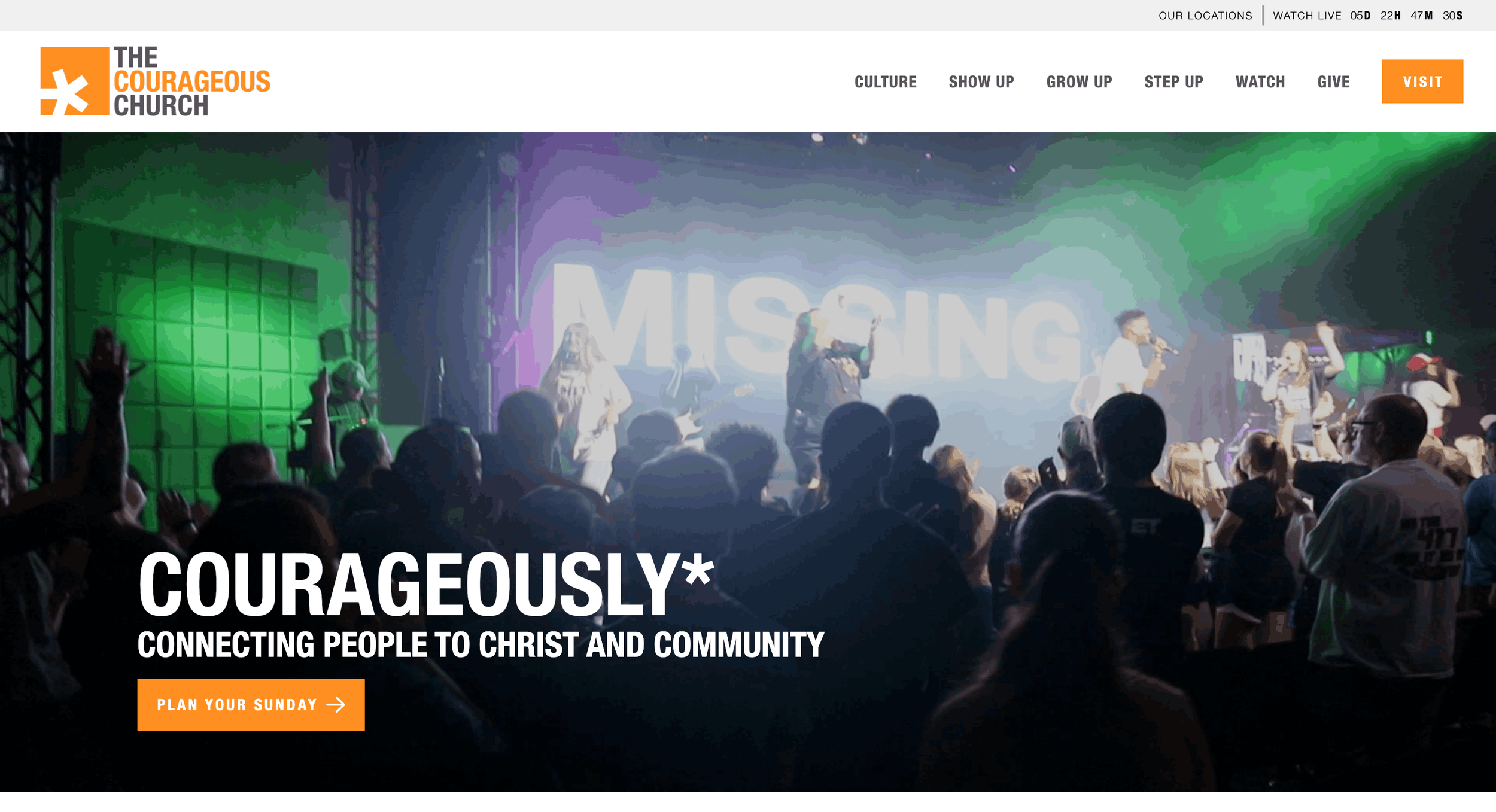 Visitor-friendly ministry website design with clear calls to action and welcoming user experience