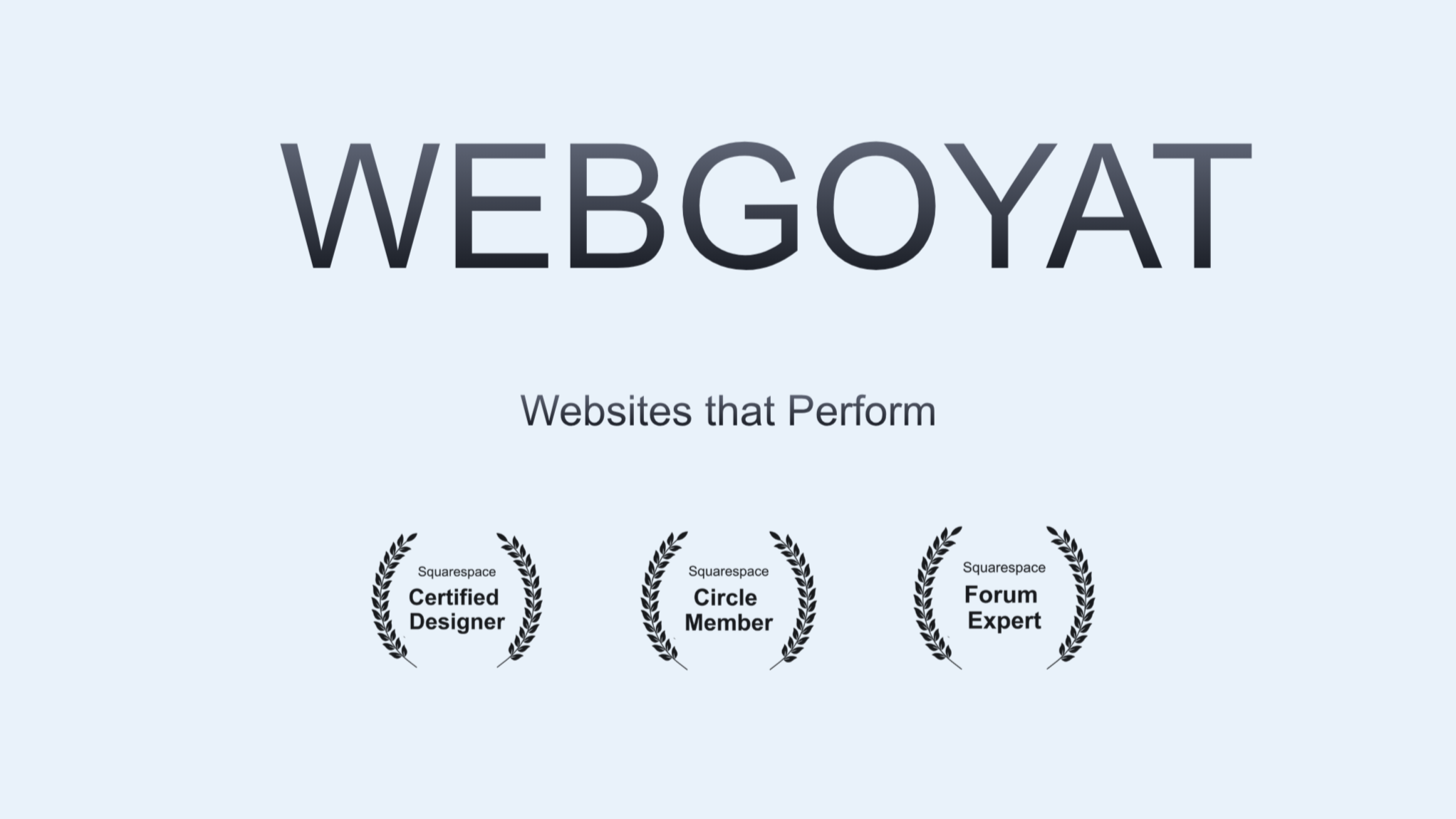 Webgoyat certification showcase highlighting web design expertise