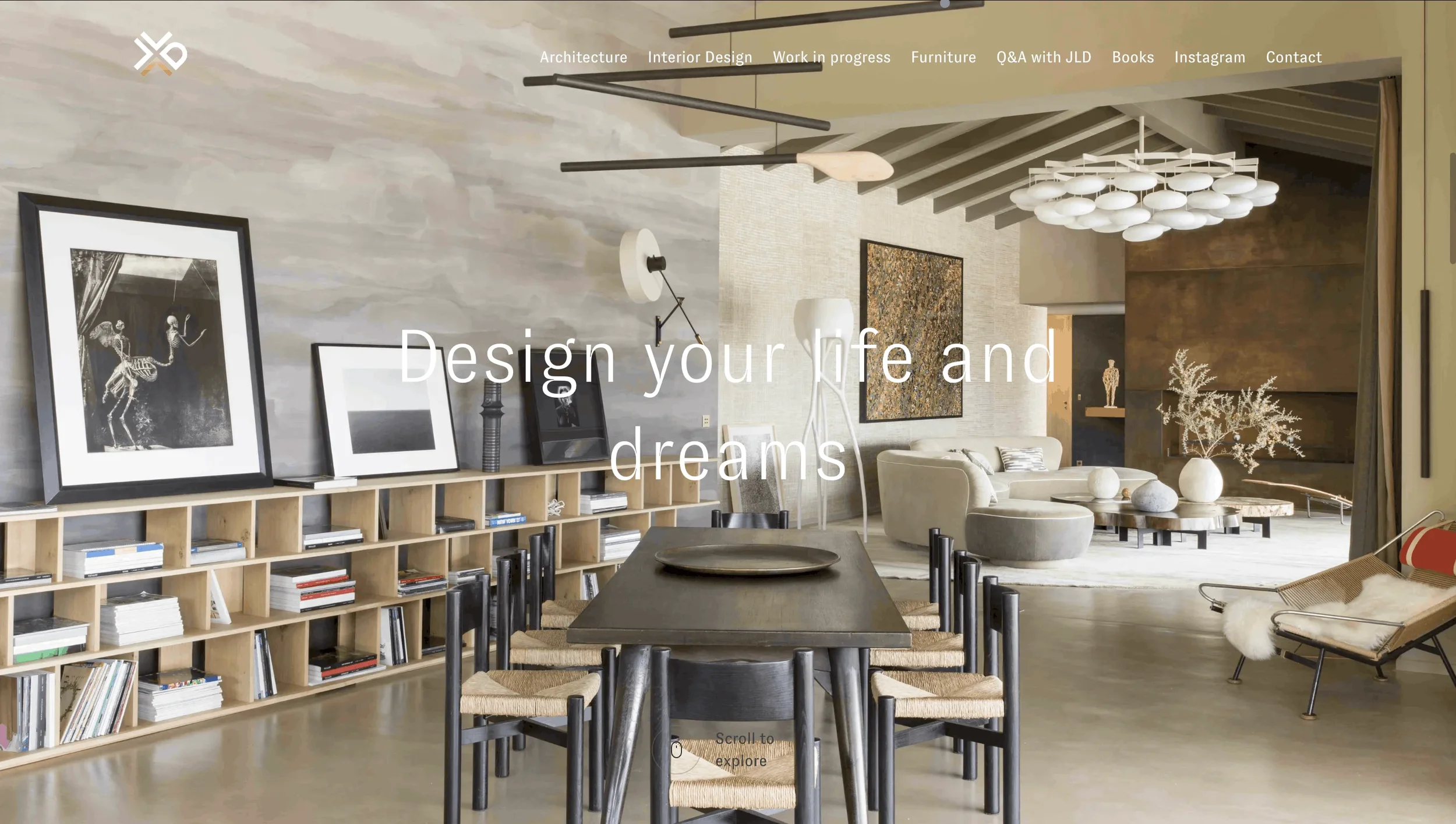 Jean-Louis Deniot website showcasing international luxury interior design projects.