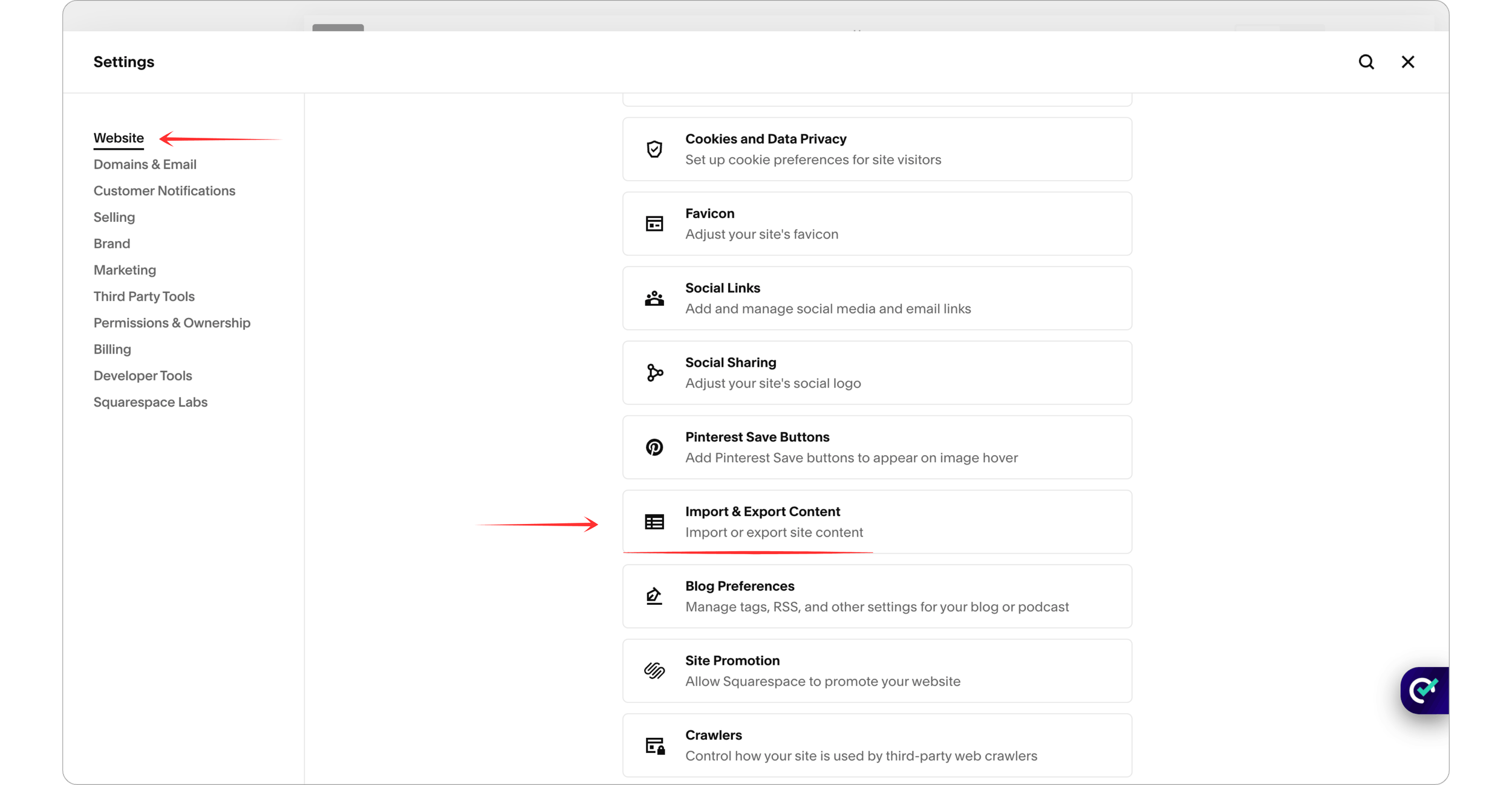 Squarespace Import tool for importing content from WordPress