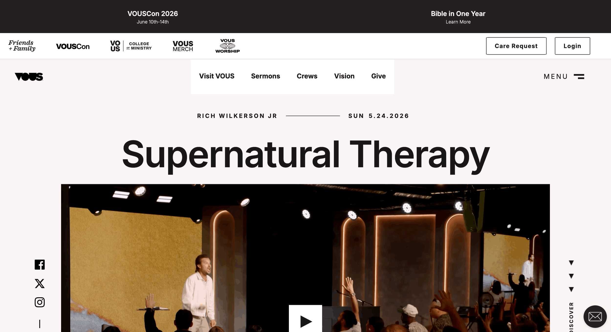 Creative ministry website layout with minimal design, modern visuals, and strong brand identity