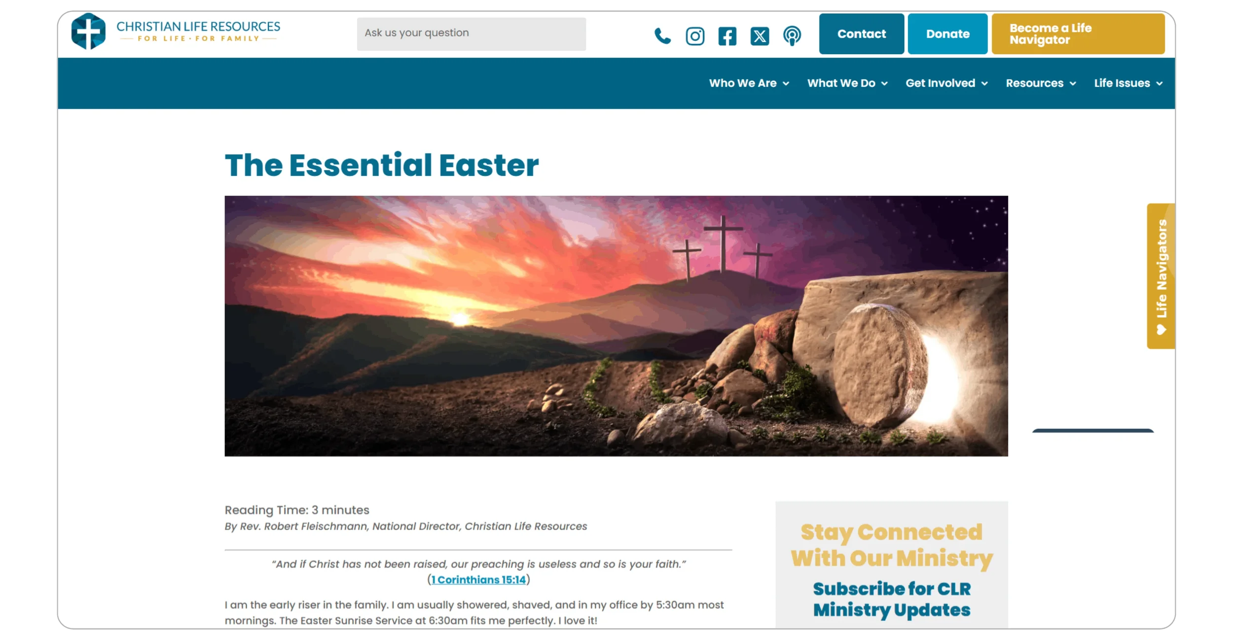 seasonal church blog post for Easter and Christmas content