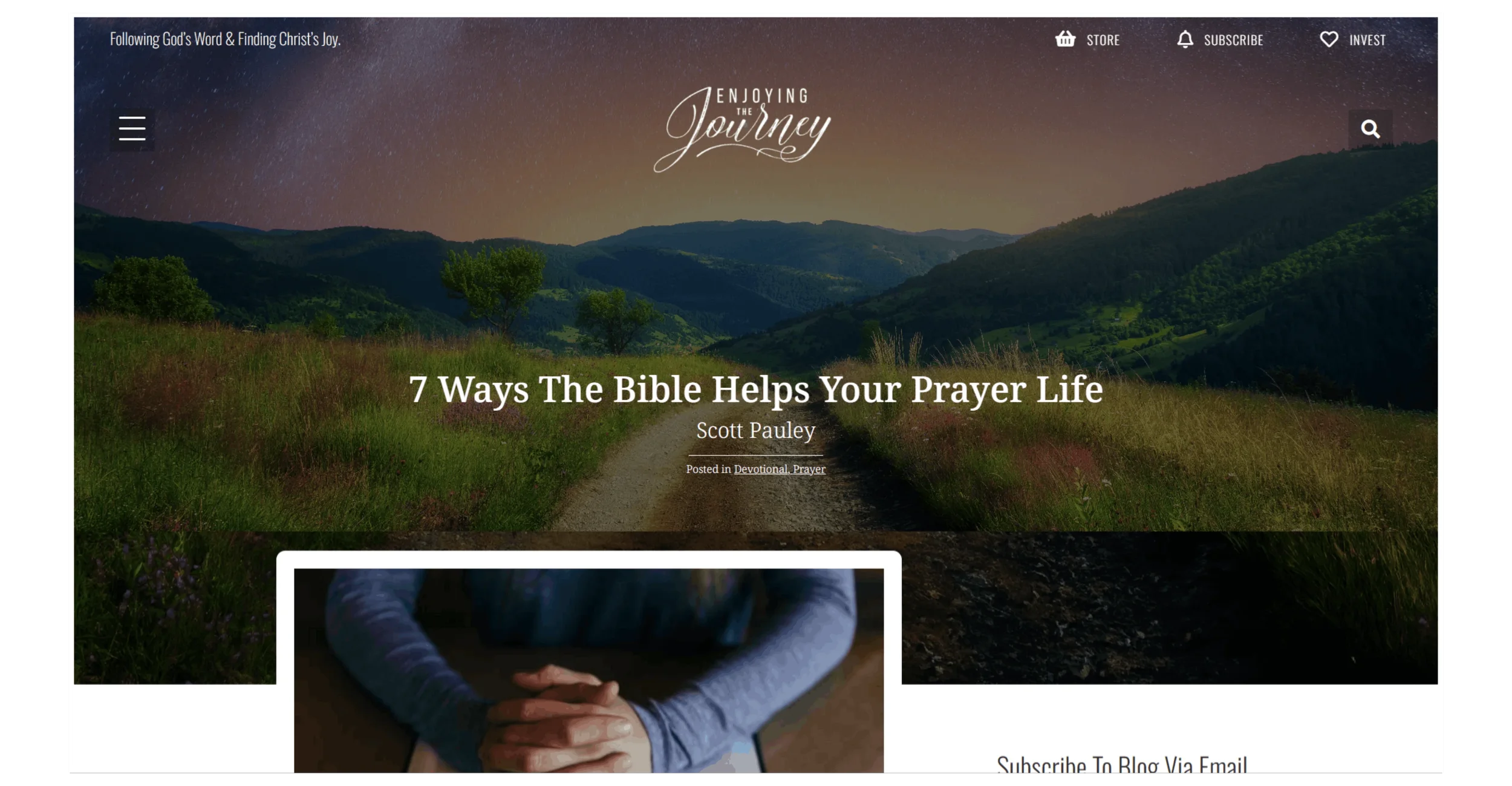 evergreen faith article on a church website blog