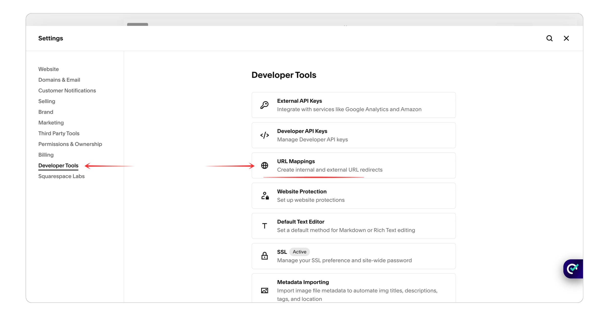 Squarespace URL Mapping settings for creating 301 redirects