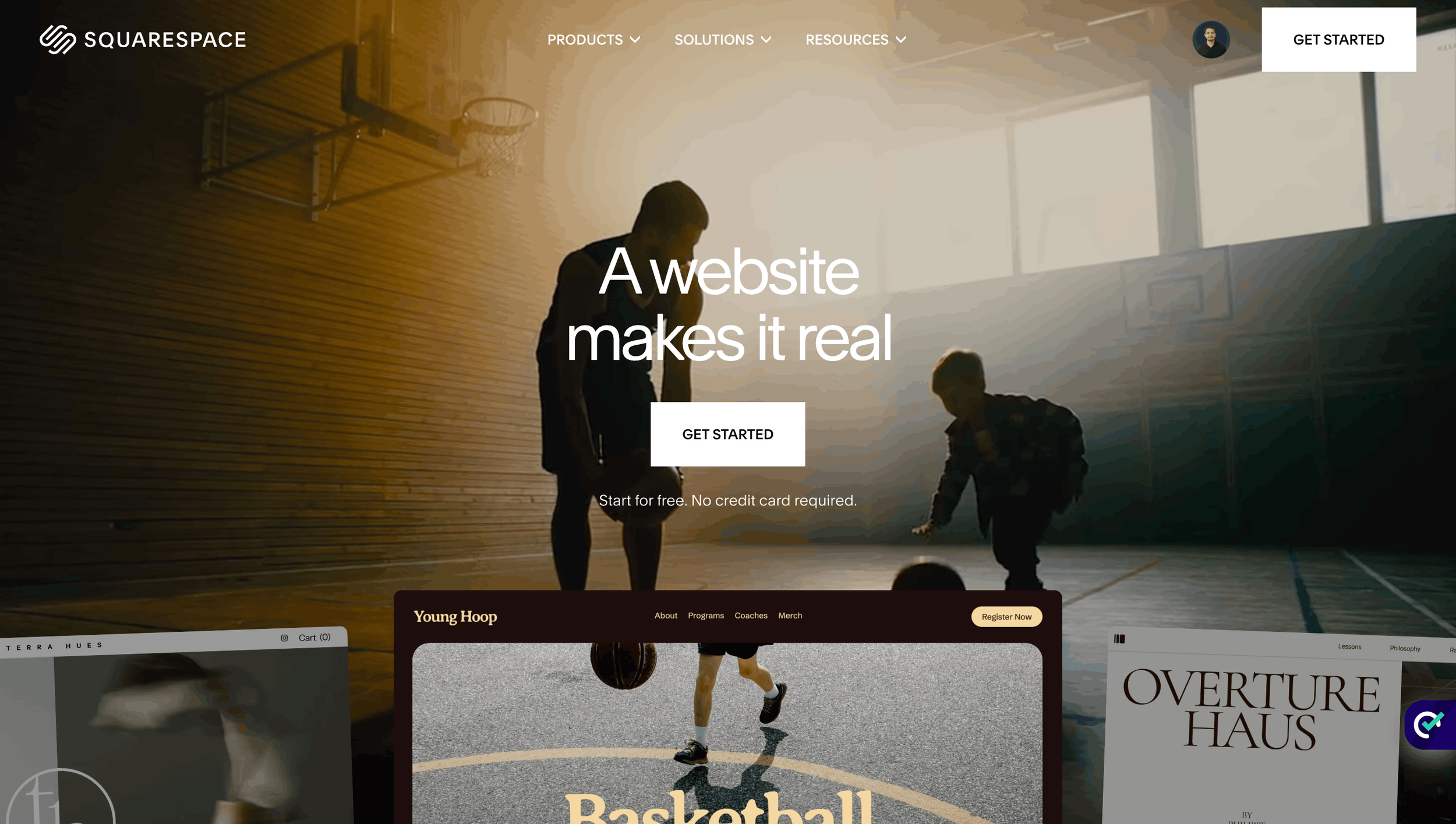 Squarespace real estate website homepage example