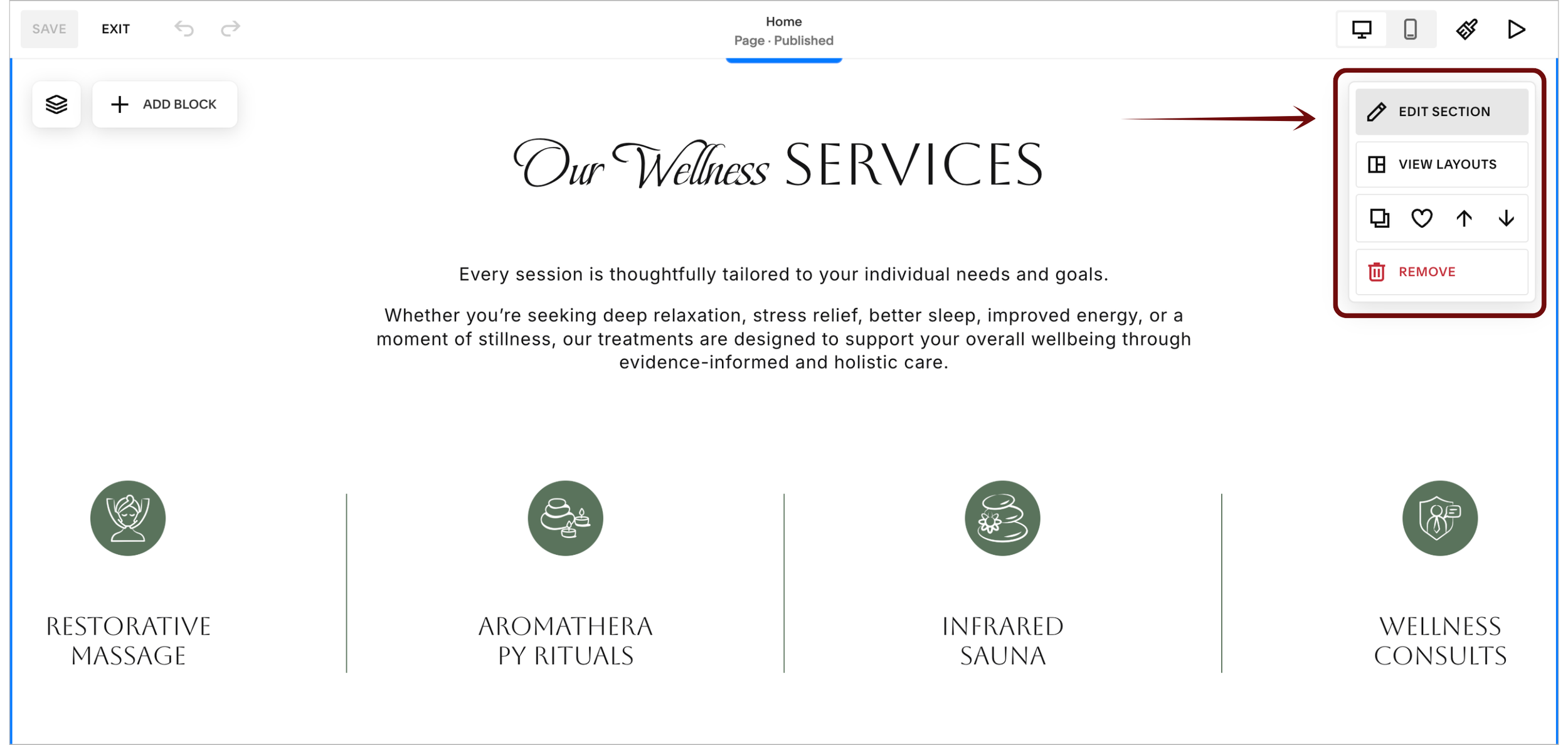 How to add a border to a section in Squarespace