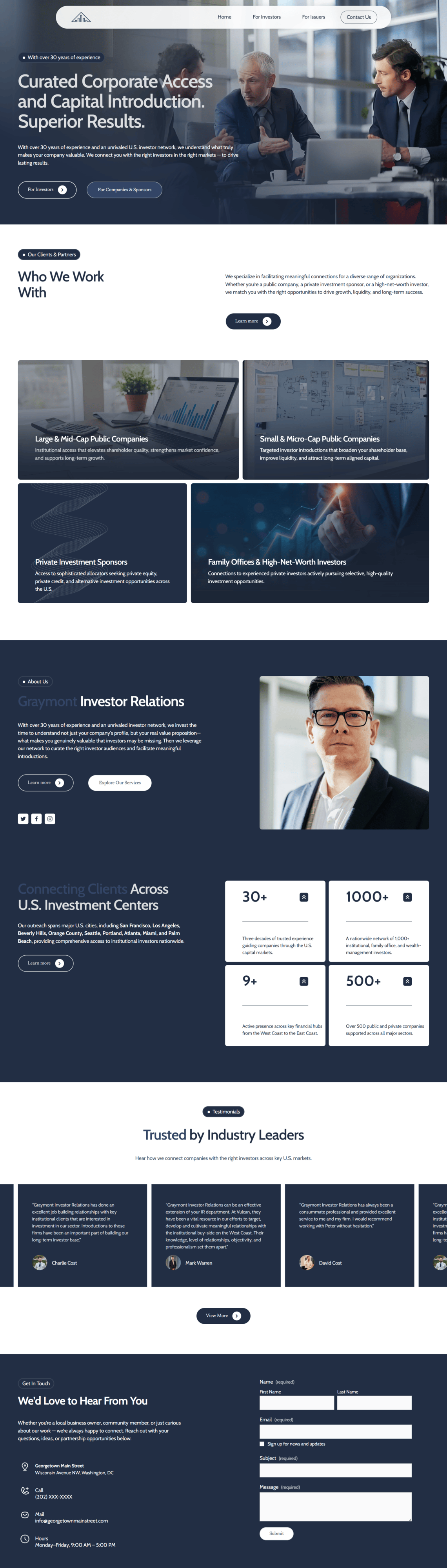 Graymont Investor Relations corporate website design
