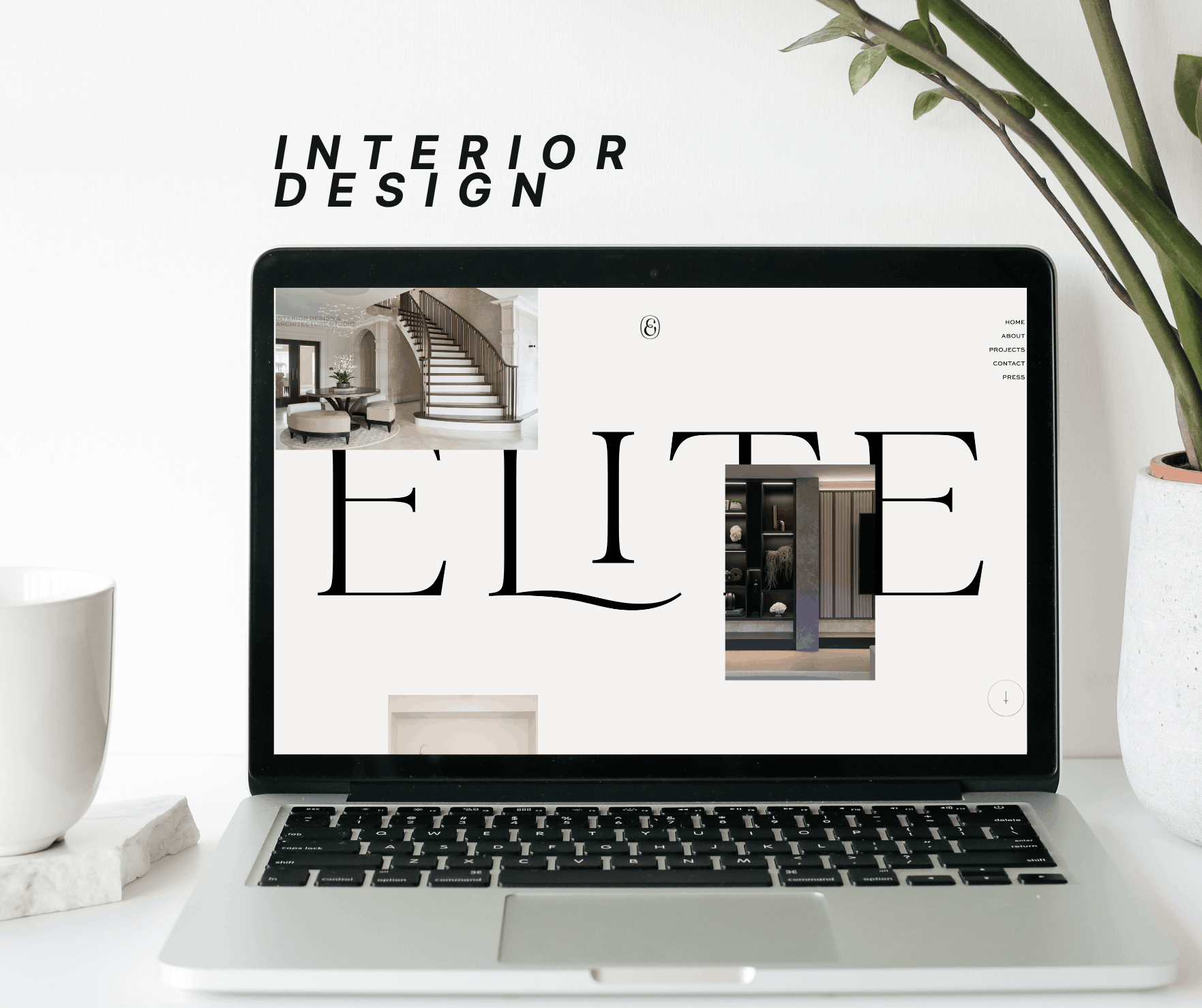 Squarespace templates for interior designers showing portfolio layouts.