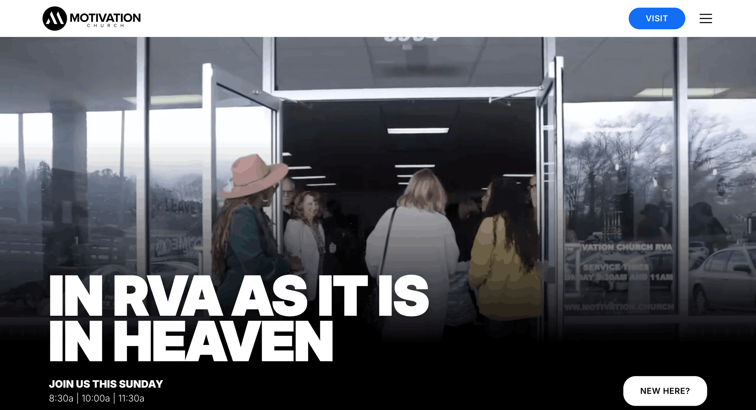 Bold ministry website design with energetic branding, strong typography, and engaging layout