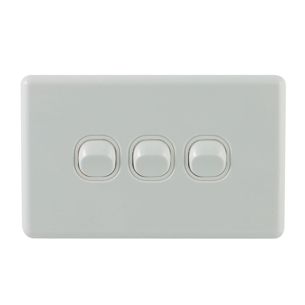 3 Gang Triple Light Switch
