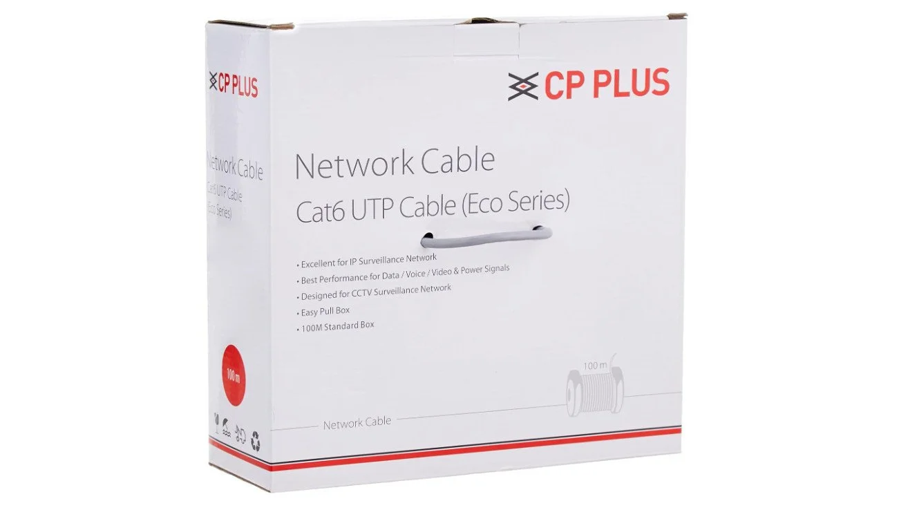 CP Plus Copper 100 Mtr. Cat6 Cable_CP-EUT-6TGL23-100