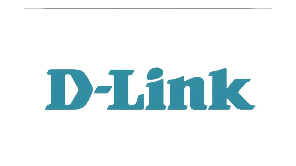 D-Link logo in blue font on a white background.