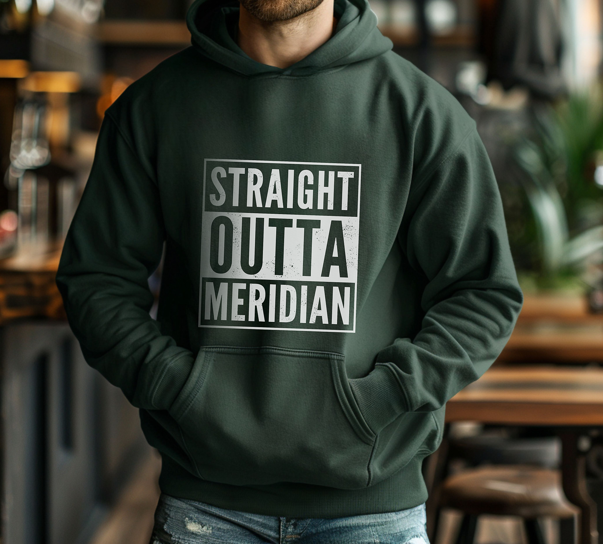 Straight Outta Meridian Hoodie – Unisex Fit | Idaho Hometown Apparel