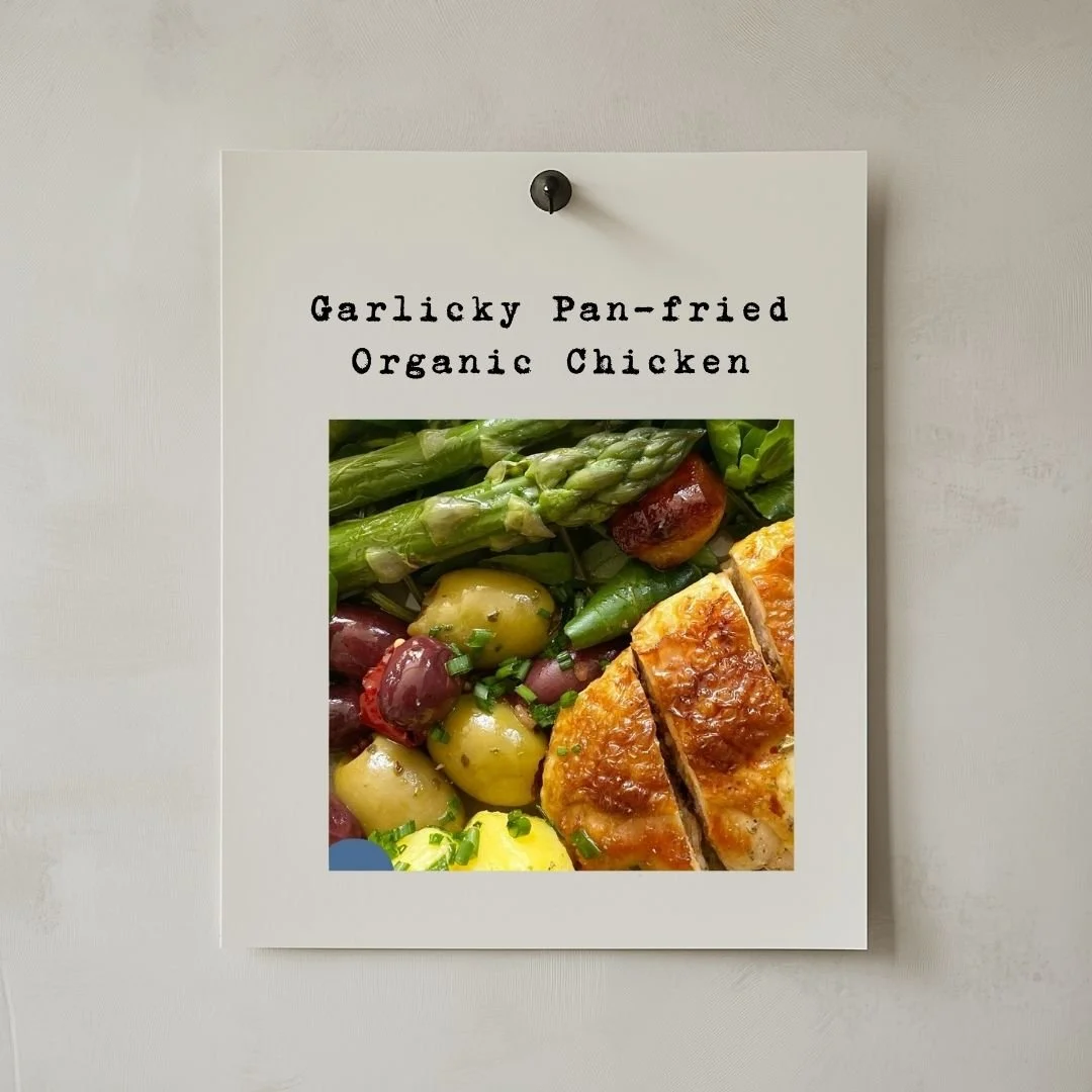Garlicky Pan-fried Organic Chicken
