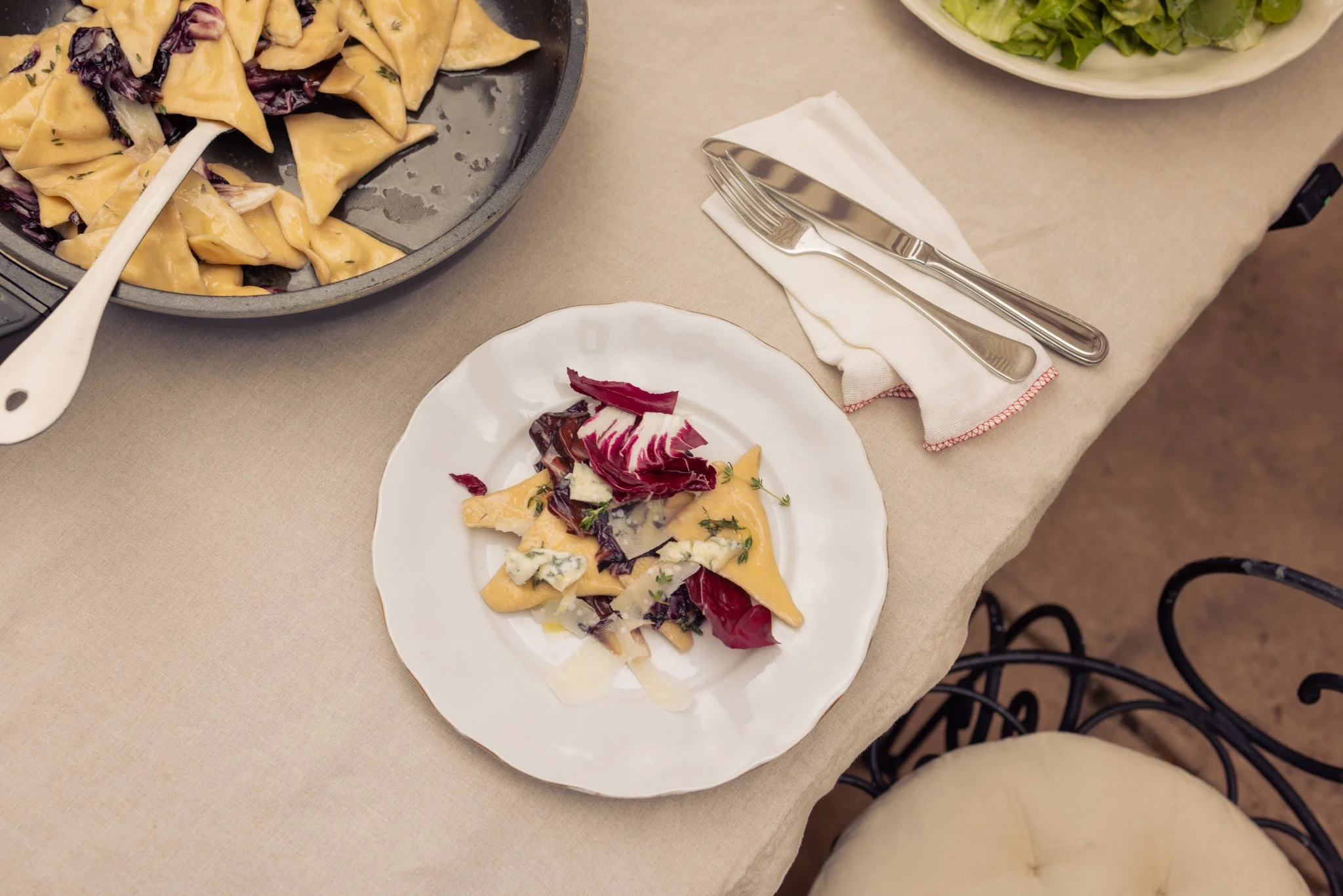 Triangoli w/ gorgonzola and radicchio