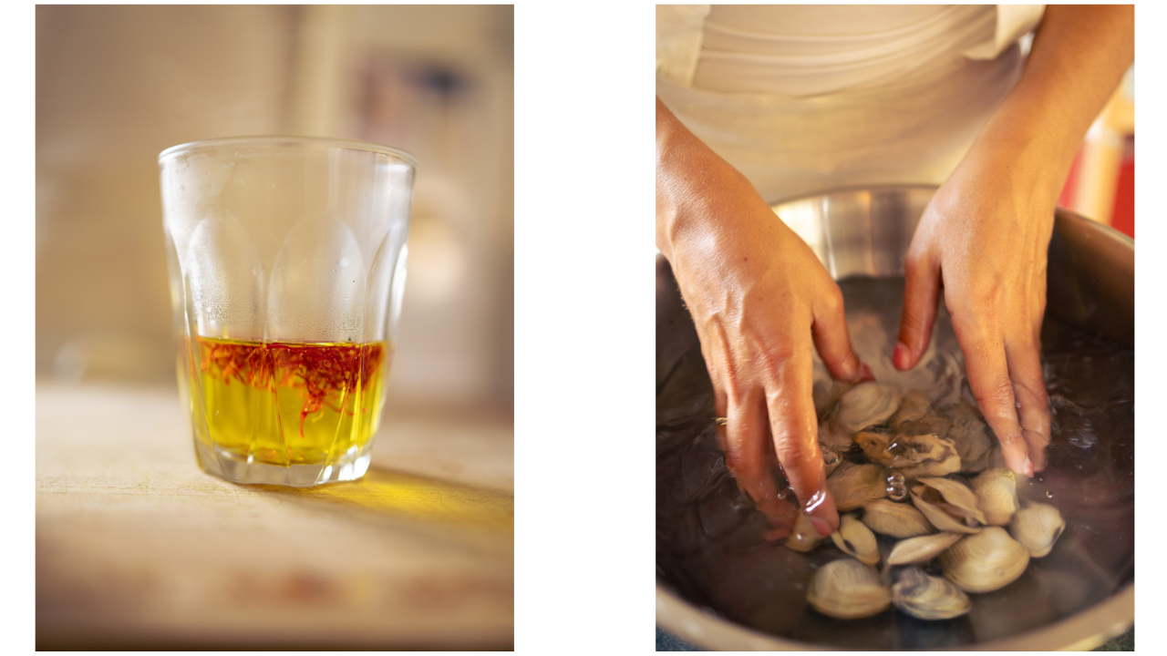 Saffron and vongole