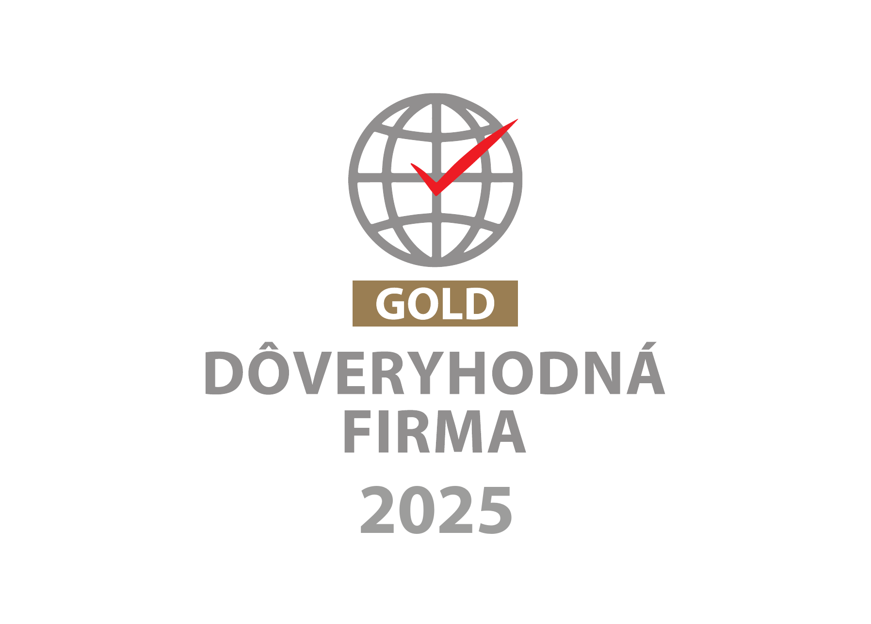 Logo certifikátu "Dôveryhodná firma GOLD" za dobrú povesť v podnikaní, recenzií a spokojných klientov.