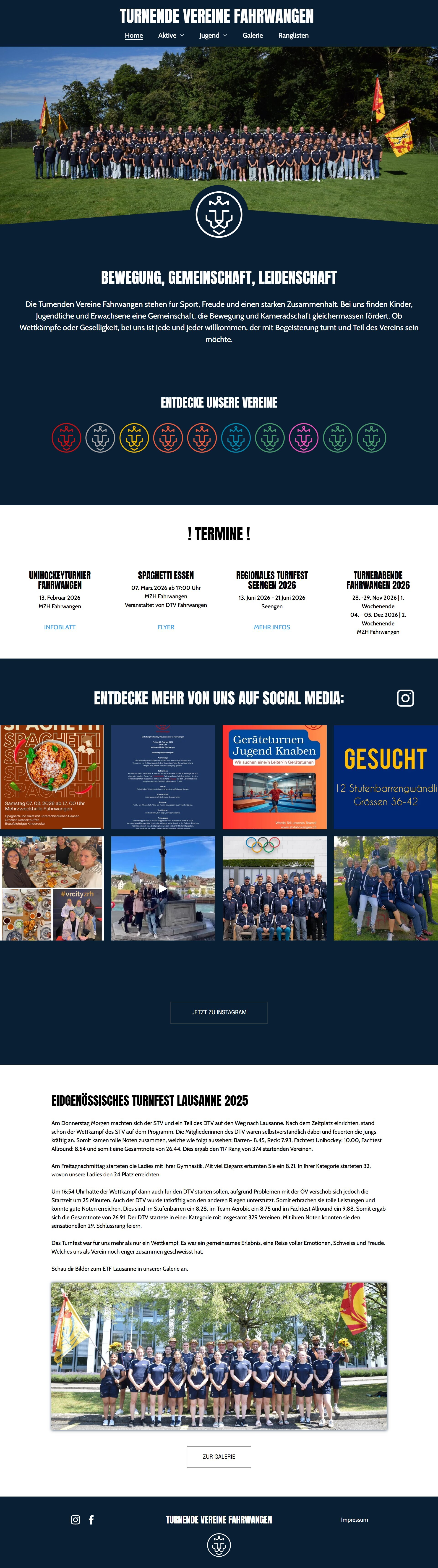 Webseite STV Fahrwangen